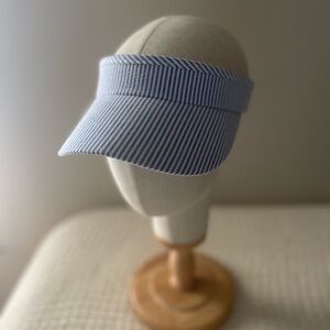 Sun N Sand  Blue Nautical Visor Hat with Adjustable Fit